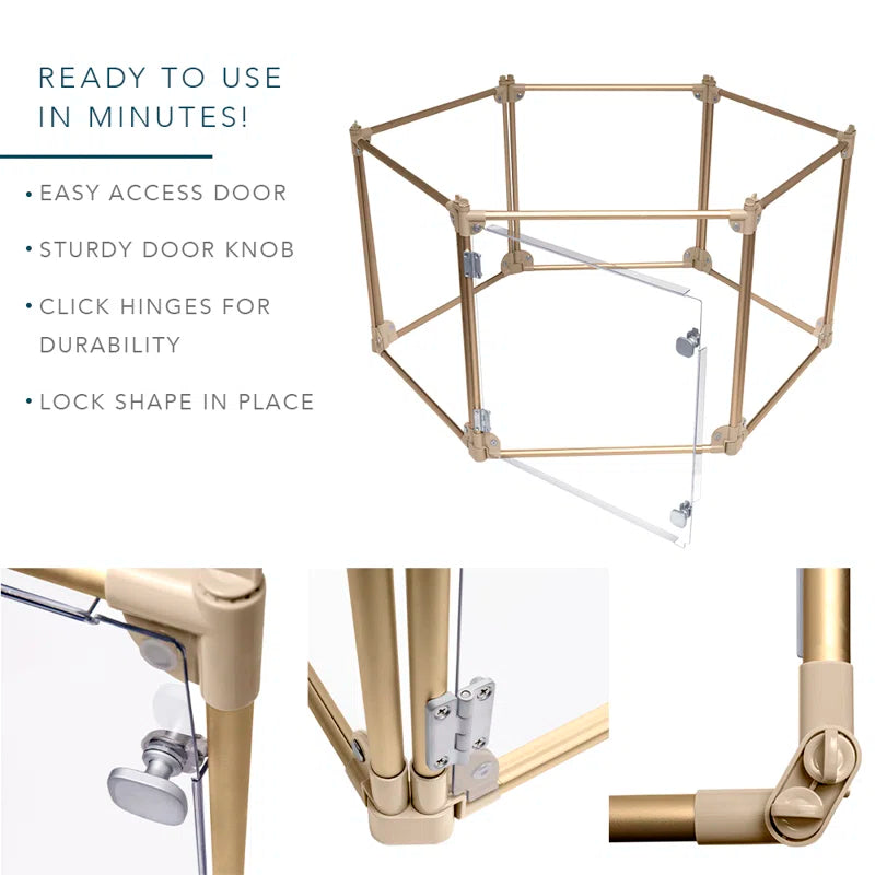 Clear Dog Pen, Transparent Pet Pen, Adjustable 6-Panel Playpen