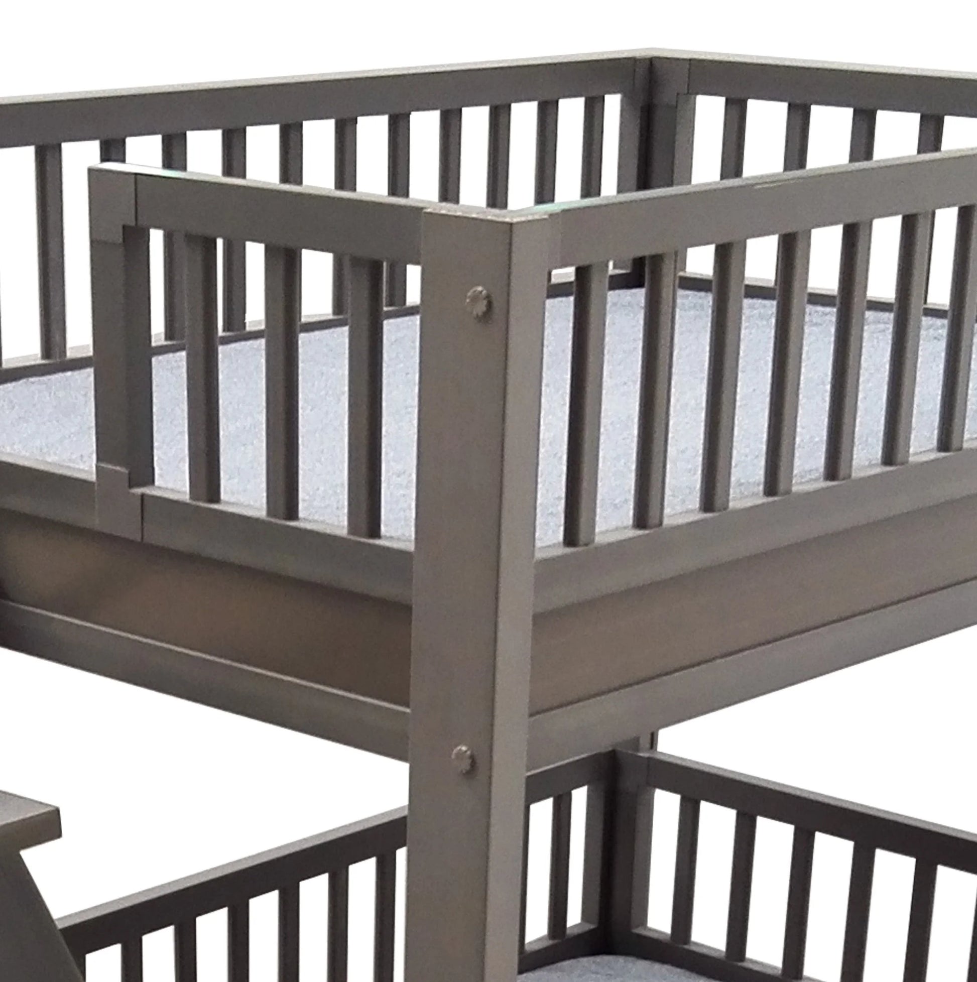 ® ECOFLEX® Dog Bunk Bed with Removable Memory Foam Cushions, Easy Assembly, Wide Stairs for Safe Climbing, Durable Composite, Ideal for Multiple Pets, Accommodates 2 Large or 3+ Small Dogs