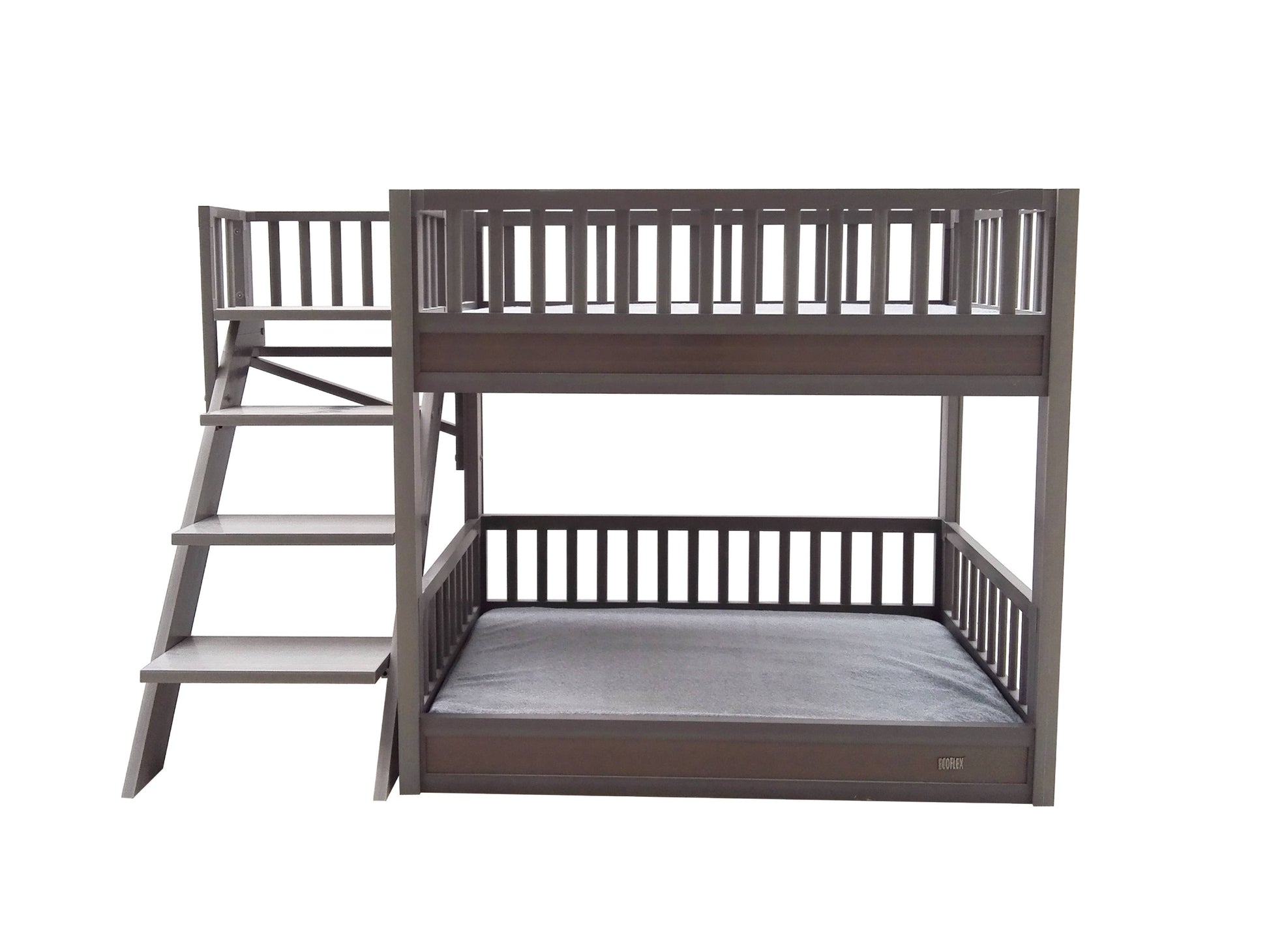 ® ECOFLEX® Dog Bunk Bed with Removable Memory Foam Cushions, Easy Assembly, Wide Stairs for Safe Climbing, Durable Composite, Ideal for Multiple Pets, Accommodates 2 Large or 3+ Small Dogs