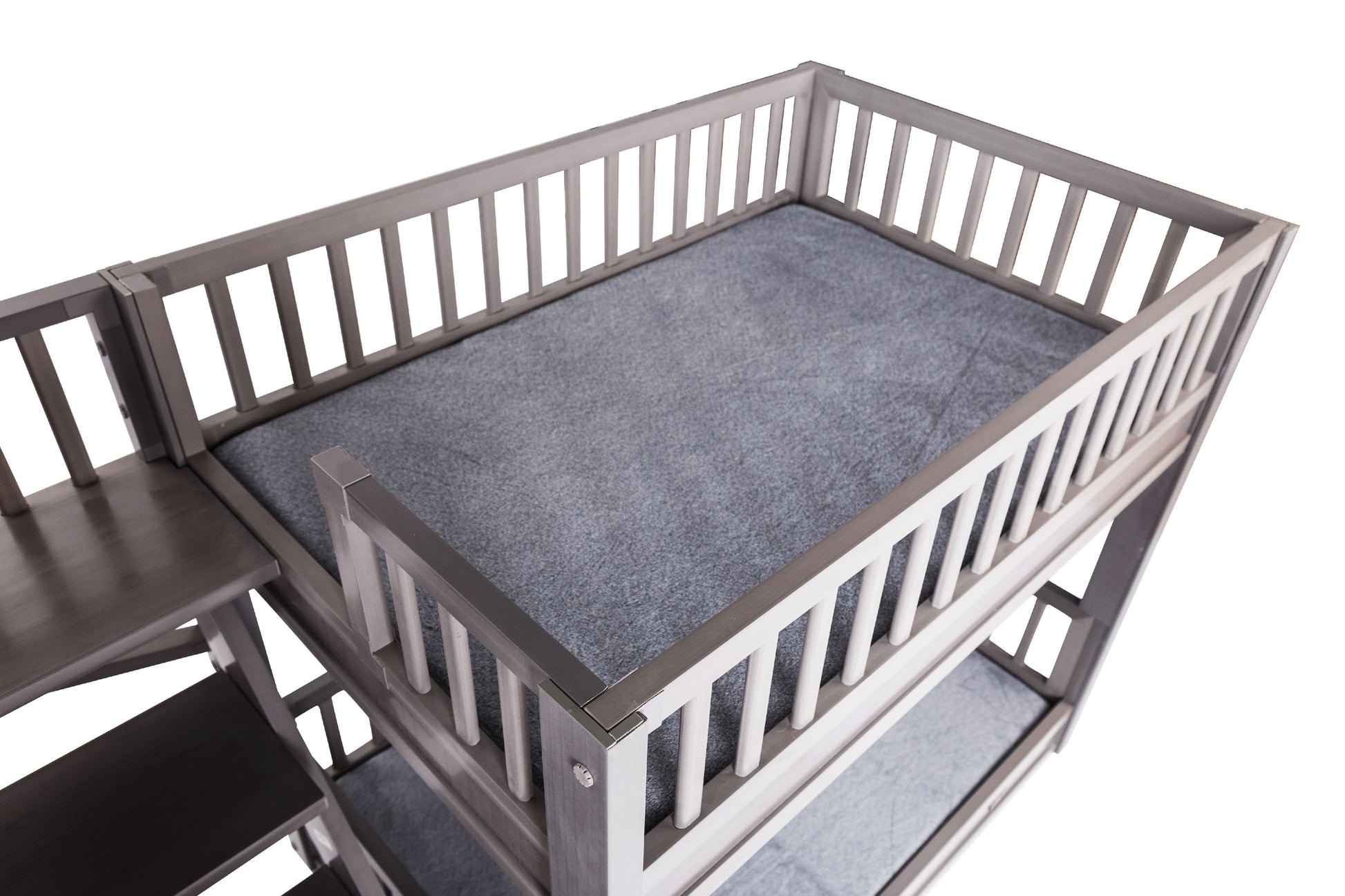 ® ECOFLEX® Dog Bunk Bed with Removable Memory Foam Cushions, Easy Assembly, Wide Stairs for Safe Climbing, Durable Composite, Ideal for Multiple Pets, Accommodates 2 Large or 3+ Small Dogs