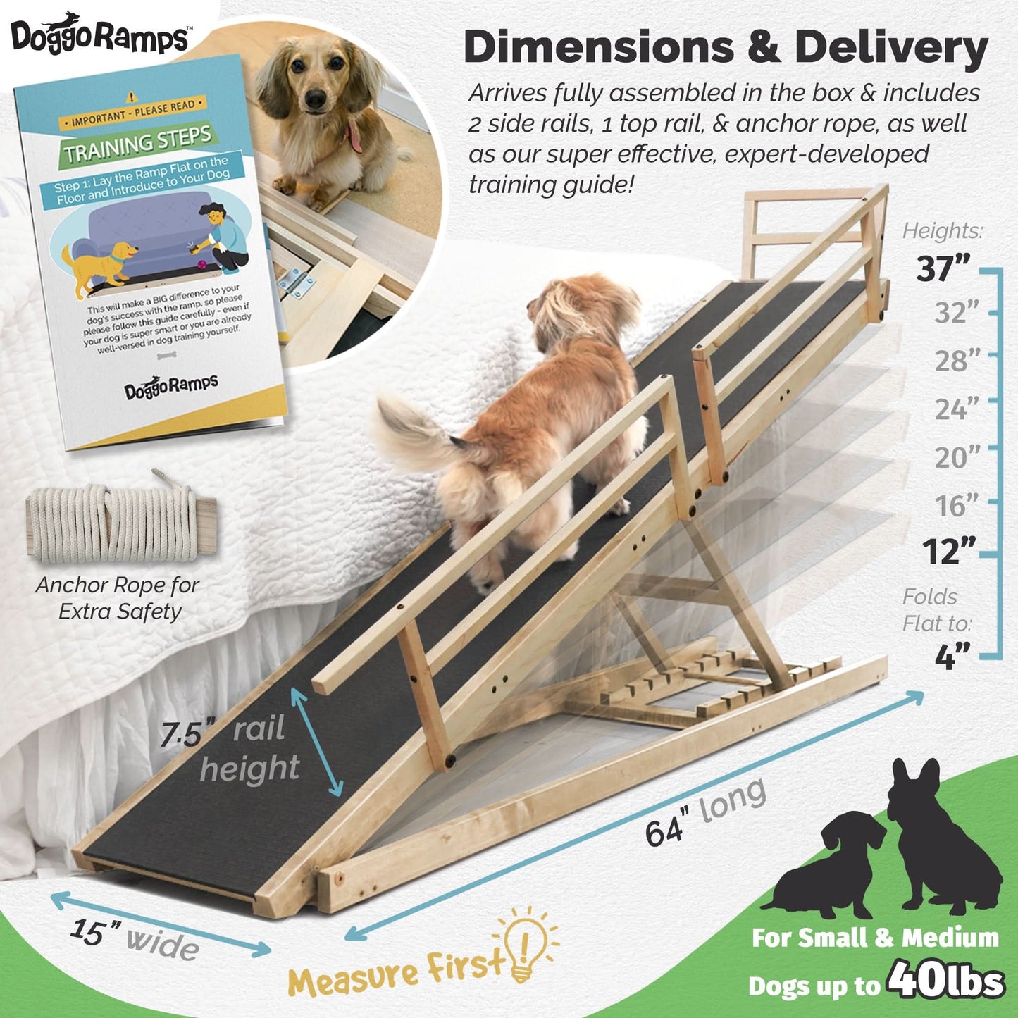 Small Dog Ramp for Bed