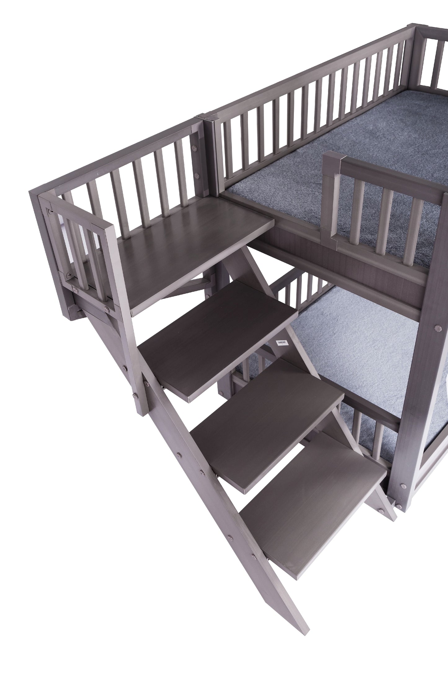 ® ECOFLEX® Dog Bunk Bed with Removable Memory Foam Cushions, Easy Assembly, Wide Stairs for Safe Climbing, Durable Composite, Ideal for Multiple Pets, Accommodates 2 Large or 3+ Small Dogs