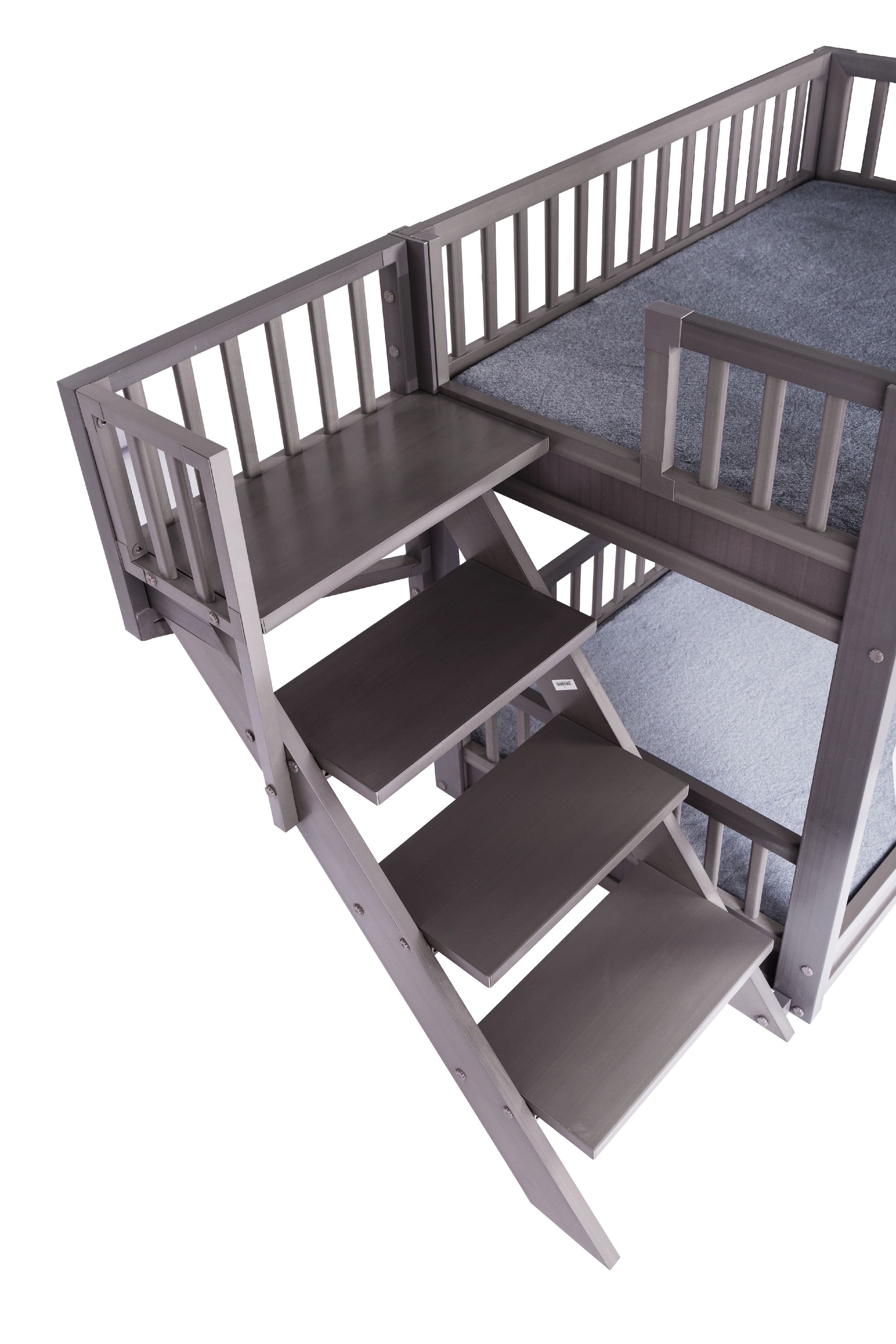 ® ECOFLEX® Dog Bunk Bed with Removable Memory Foam Cushions, Easy Assembly, Wide Stairs for Safe Climbing, Durable Composite, Ideal for Multiple Pets, Accommodates 2 Large or 3+ Small Dogs